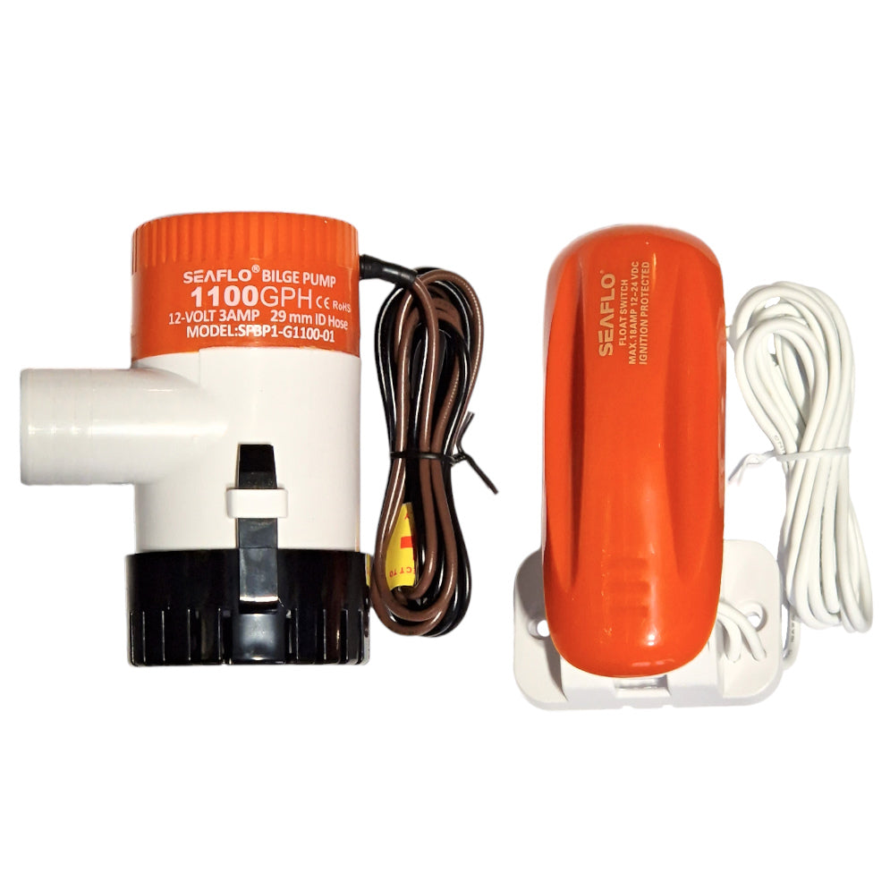 Seaflo Manual Bilge Pump and Float - 12v 1100Gph
