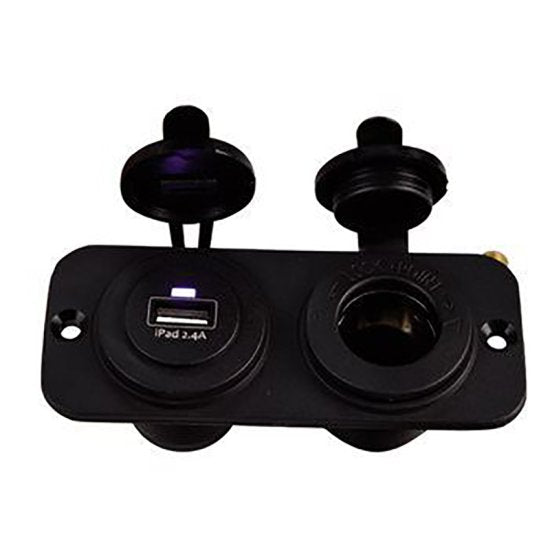 USB Socket and 12 Volt Socket in black 14.504.074