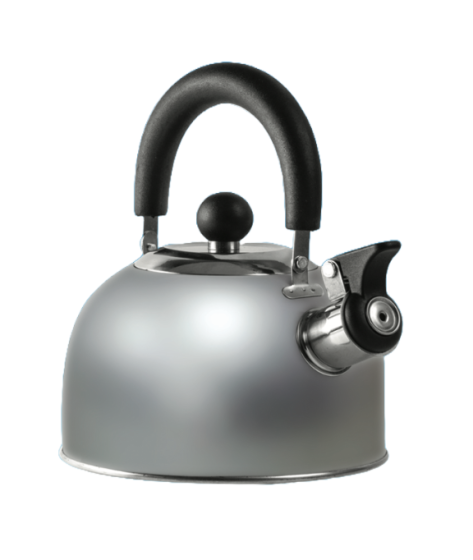 Chrome Gas Kettle with folding Handel