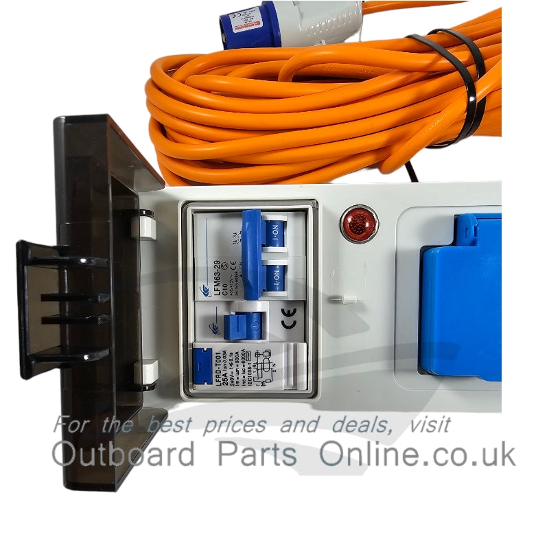 Caravan Mains Kit with Three UK 3 Pin Sockets and 15m Extension Cable