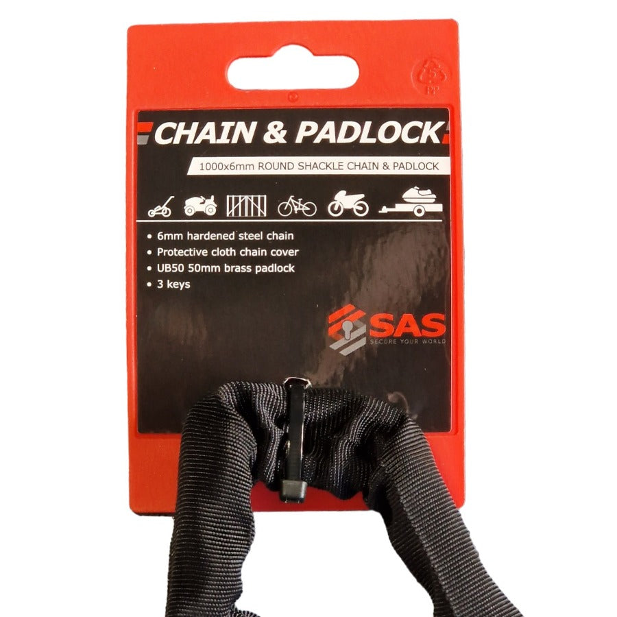 SAS Multi-Purpose 6mm Chain with UB50 Padlock