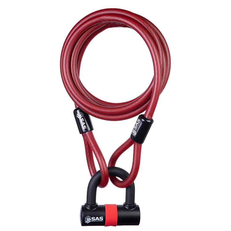 SAS 12mm Steel Braided Security Cable with Heavy-Duty Padlock