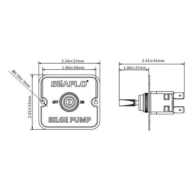 Seaflo Bilge Pump Switch (1-Gang)
