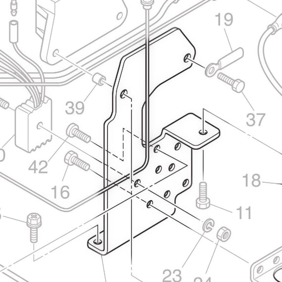 Tohatsu Starter Solenoid Bracket - 346-76043-2