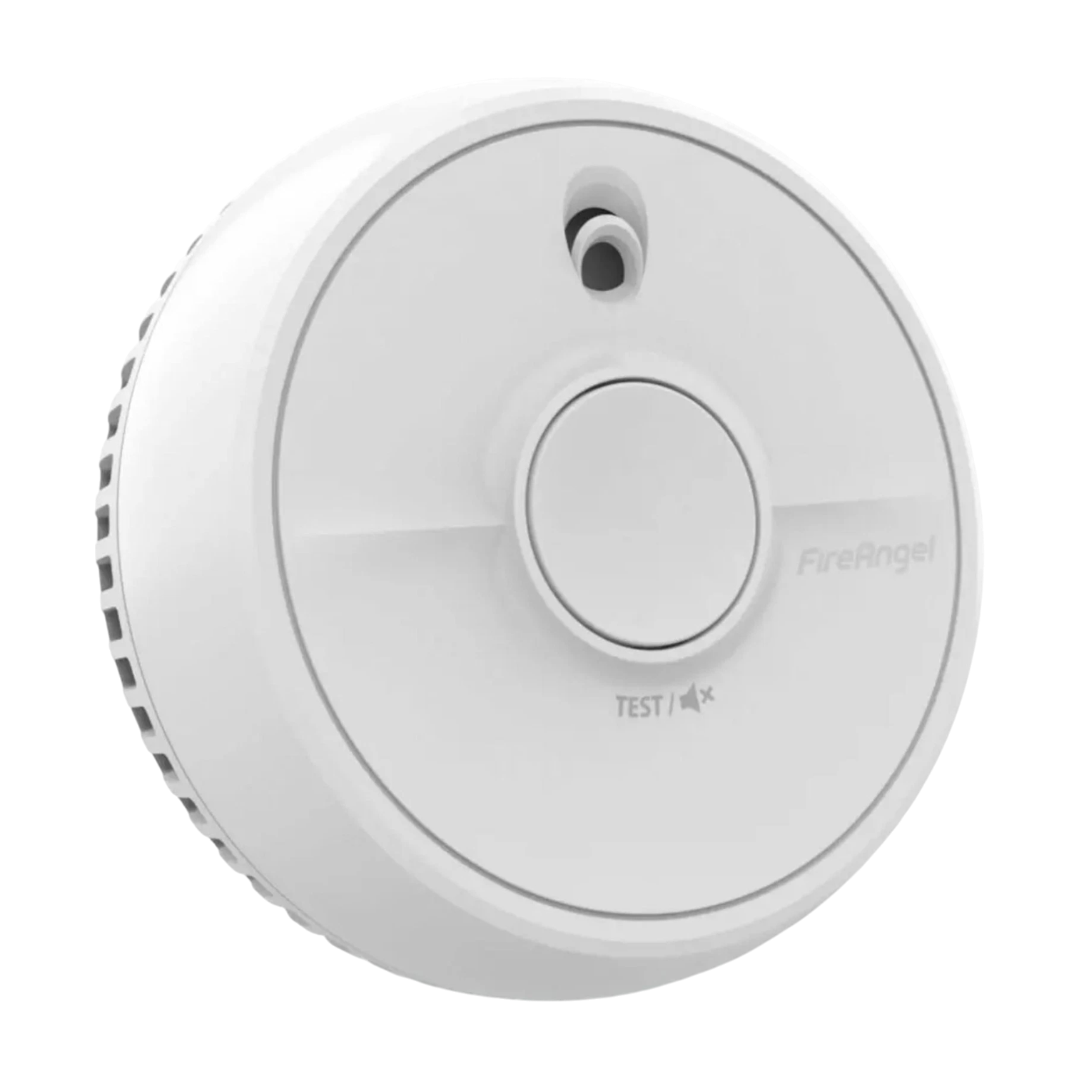 White smoke detector on a white background