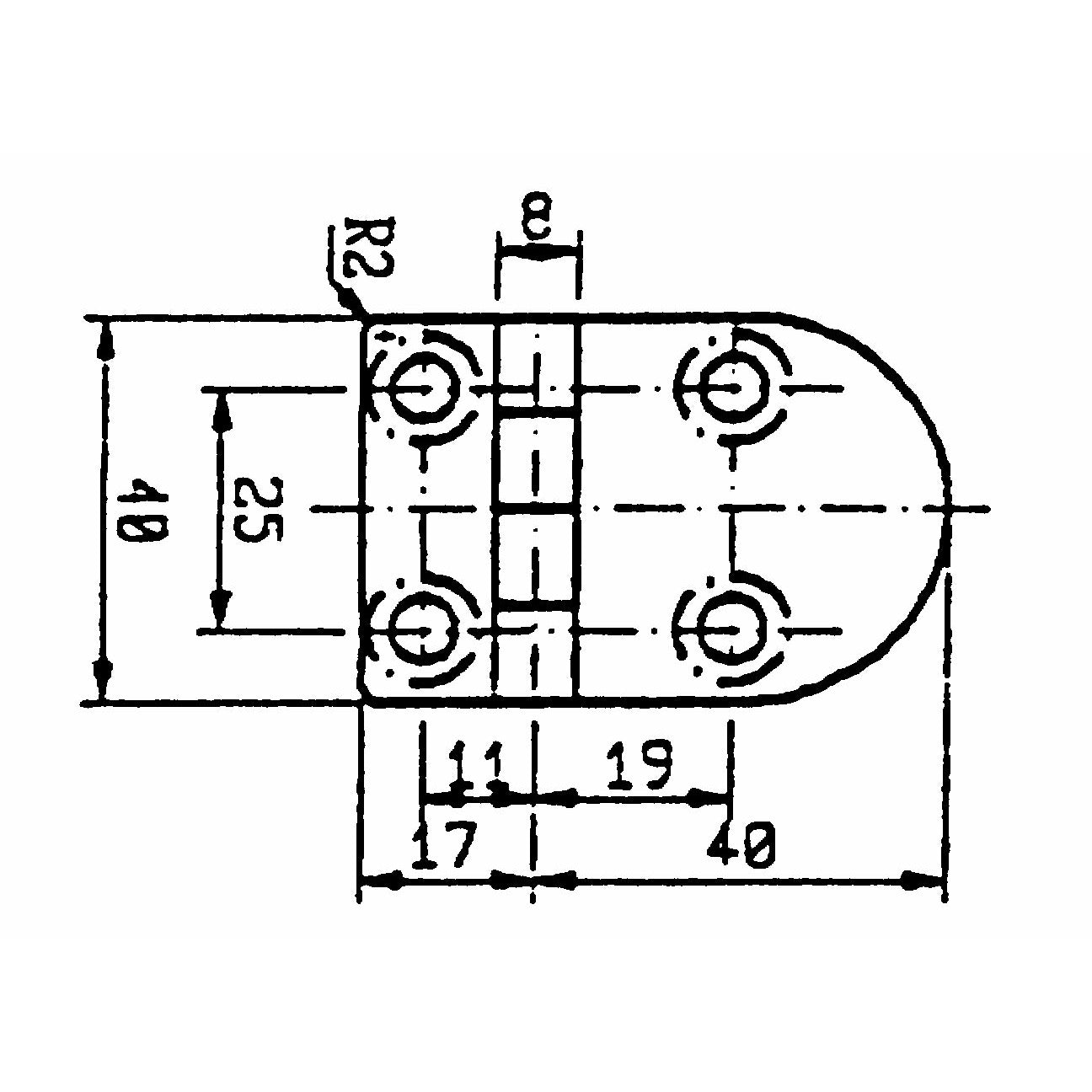 Talamex Hinge 57X40 90° 43804057