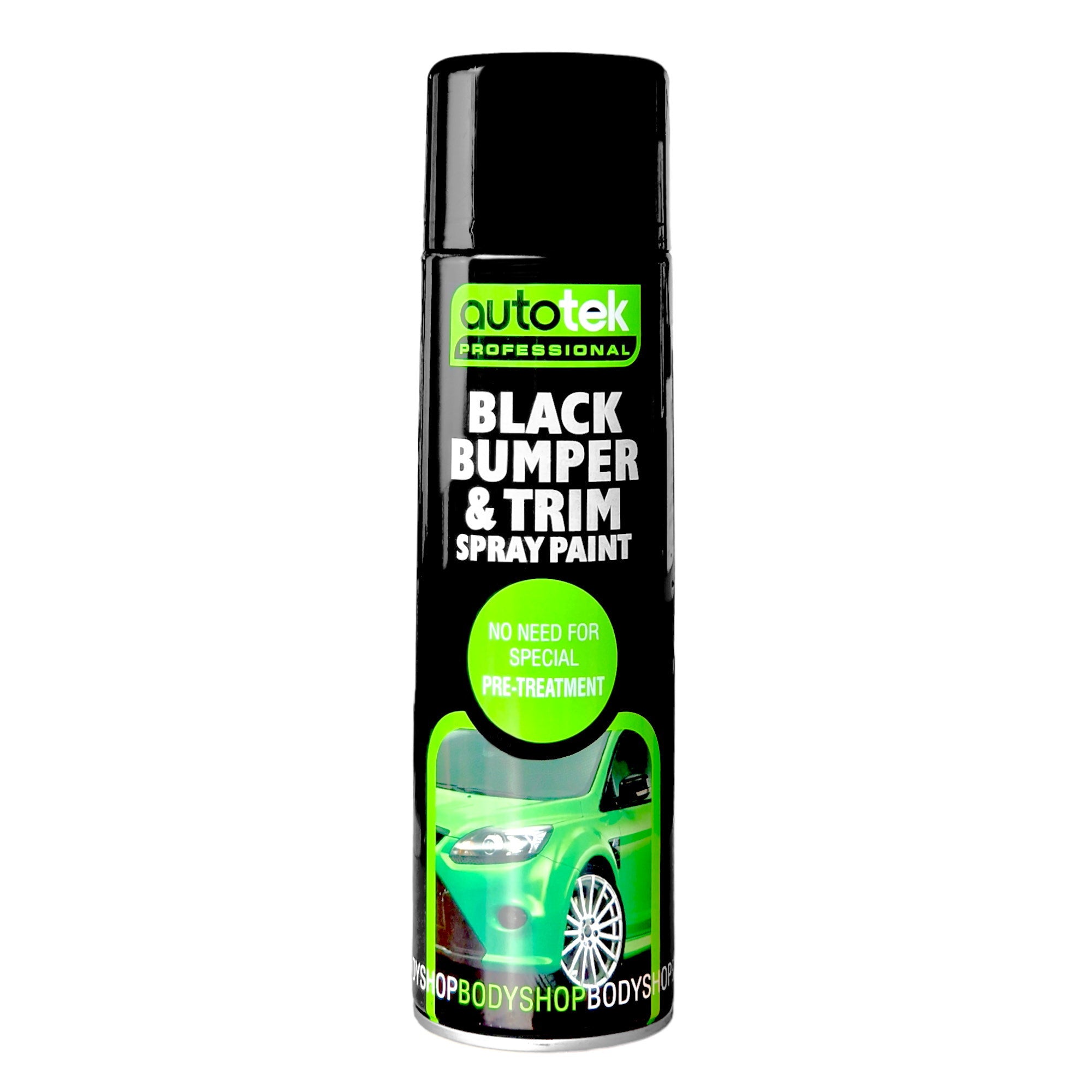 Autotek 6x Matt Black Spray Paint Bundle – 500ml Cans + Gloves & Dust Caps