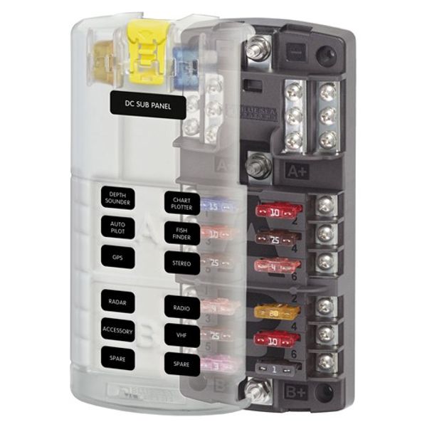Blade Split Bus Fuse Block, Blue Sea ATC