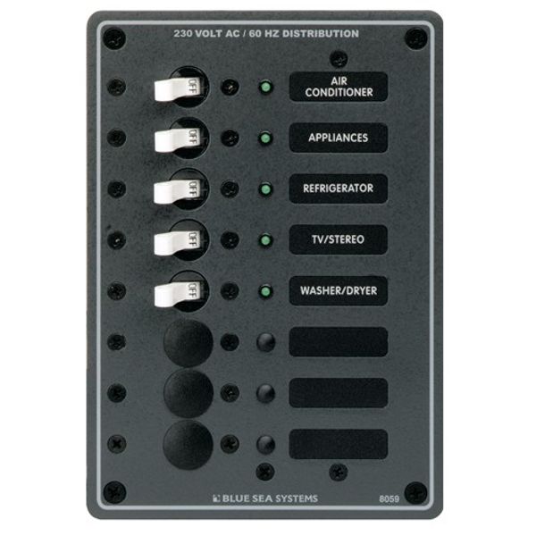 Circuit Breaker 230V Panel AC 8, Blue Sea