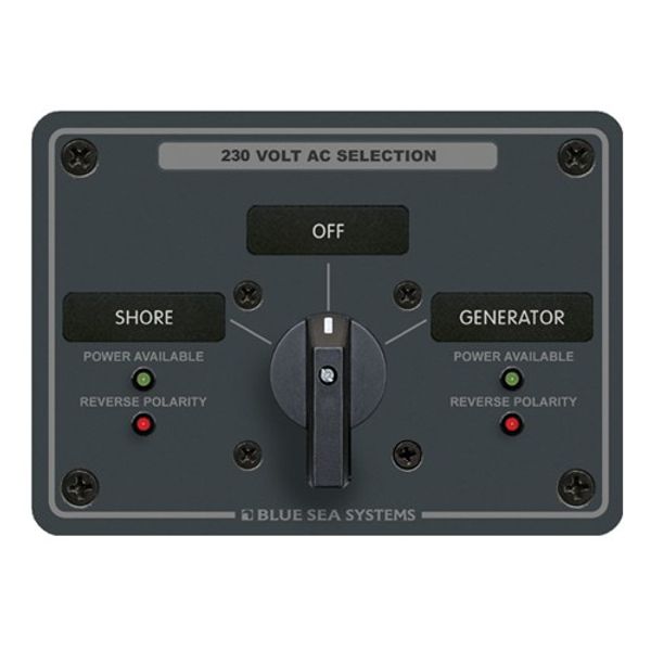 Rotary Switch Panel Off+2, 2-Pole, Blue Sea