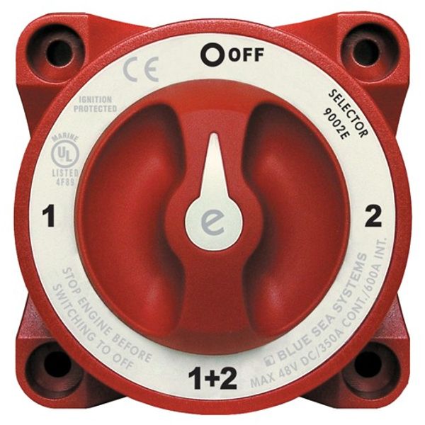 Battery Switch 9001E 4-Way 350A, Blue Sky