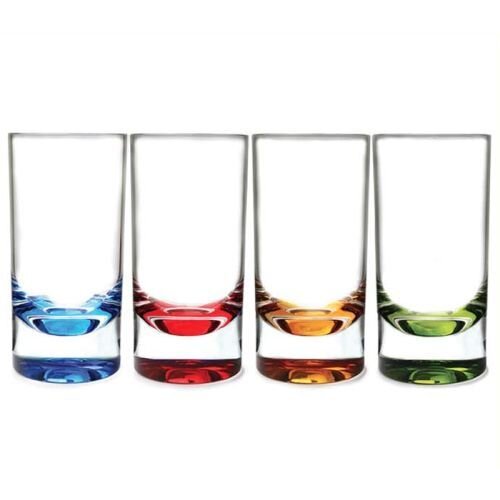 Party Slim Tumblers 0.3L Mixed colours (Pk of 4)