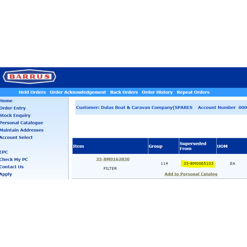 Quicksilver Oil Filter 35-8M0162830 (Mercury/Mariner)