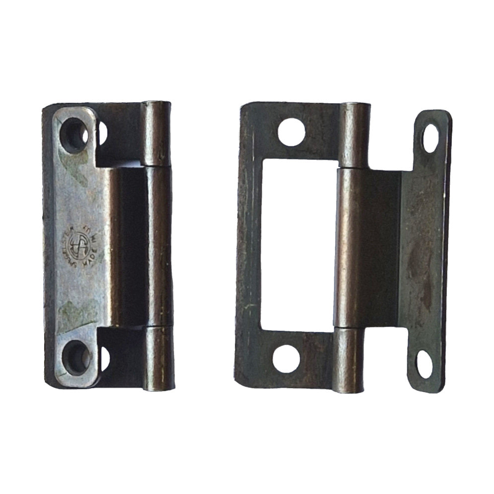 W4 Cranked Flush Hinge 50mm (2") - Steel for Caravan Cupboards