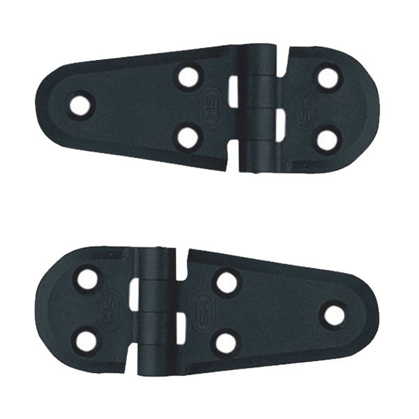 Plastimo Black Nylon Hinges 40x70mm - Stainless Steel Axle (Pack of 2) P16667