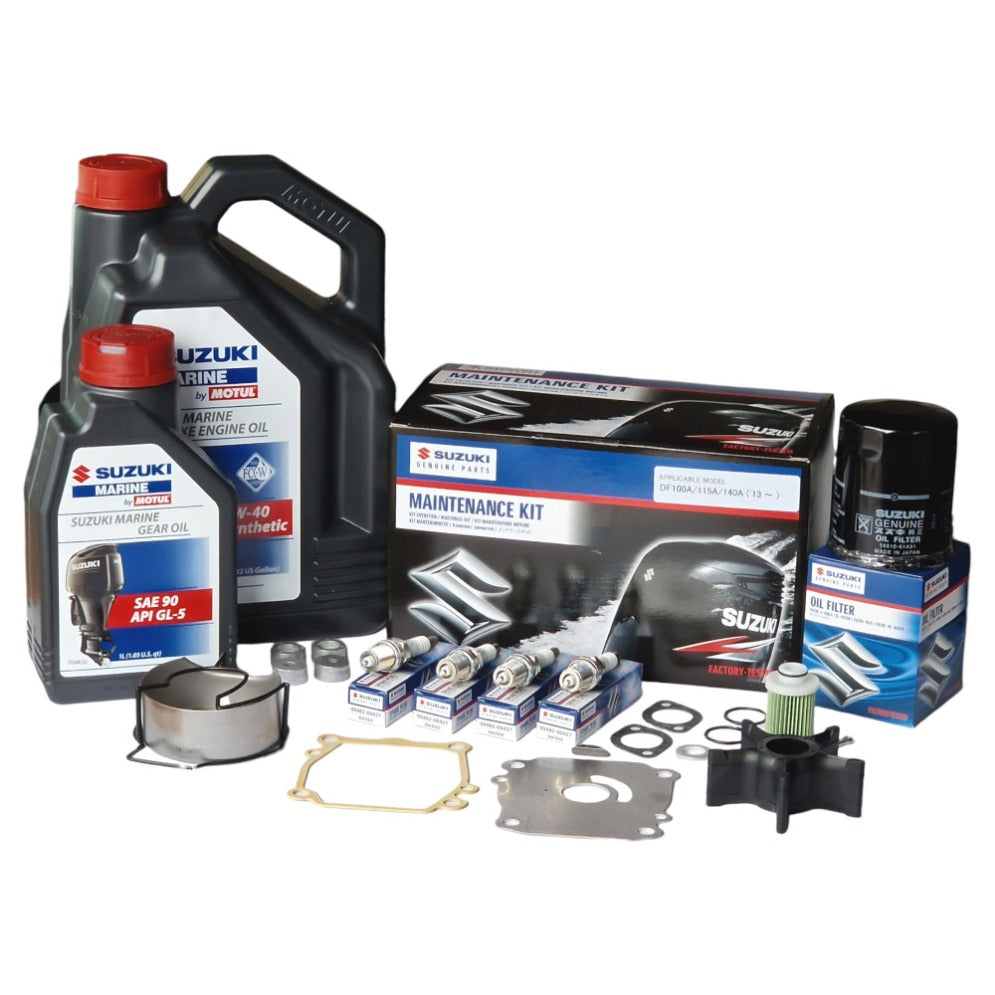 Ultimate Suzuki DF100/115/140 Outboard Maintenance Kit with Oils (2013 ~)