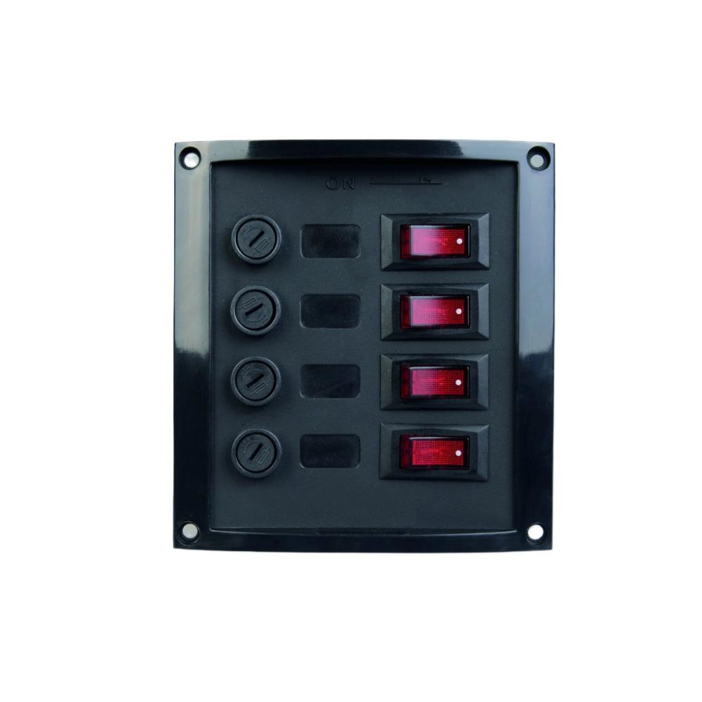 Talamex Switch Panel 4-Fuses Black 14577004