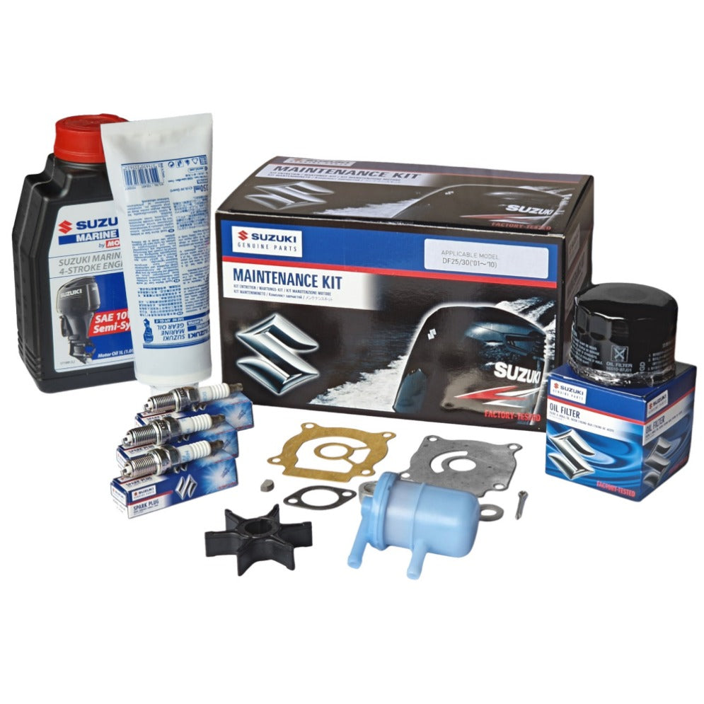 Ultimate Suzuki DF25/30 Outboard Maintenance Kit with Oils (2001 - 2010)