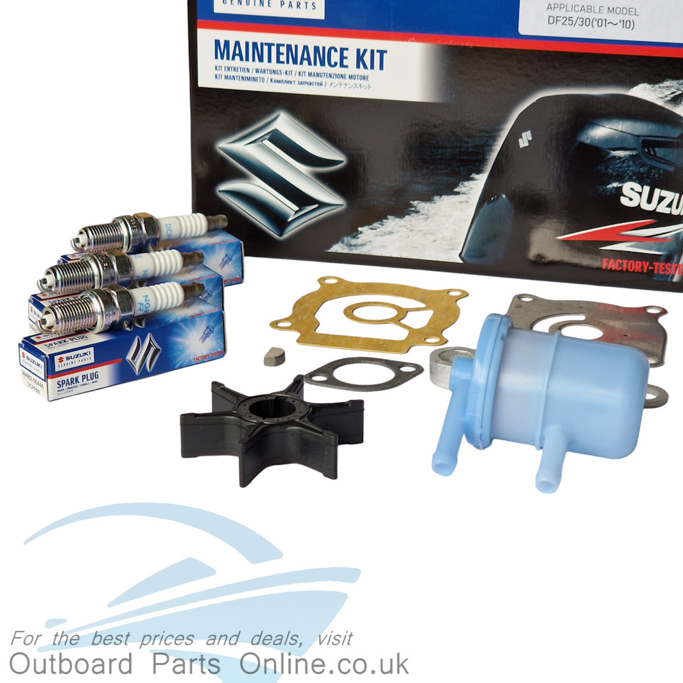 Ultimate Suzuki DF25/30 Outboard Maintenance Kit with Oils (2001 - 2010)
