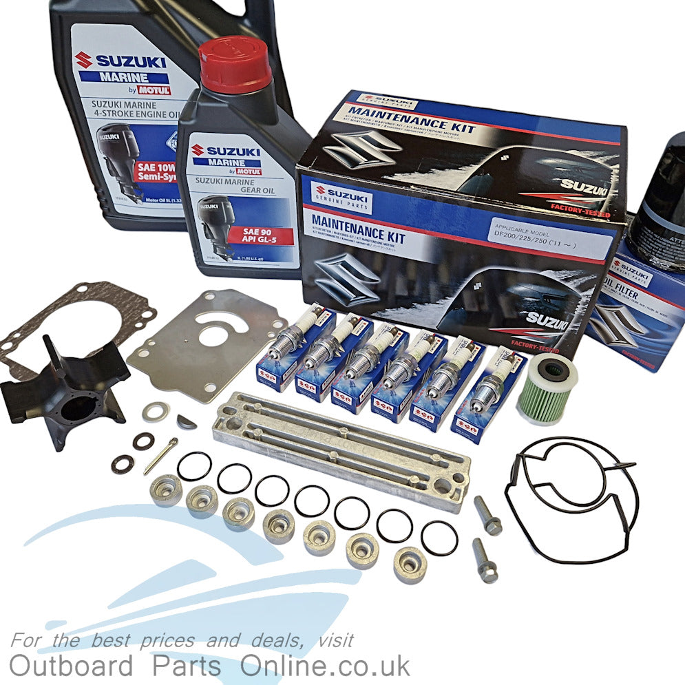 Ultimate Suzuki DF200/225/250 Outboard Maintenance Kit with Oils (2011 ~)