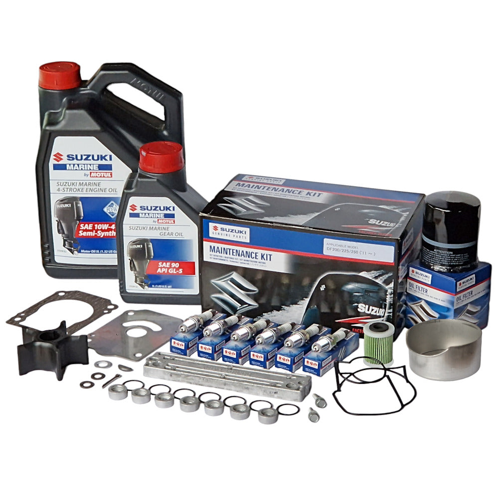 Ultimate Suzuki DF200/225/250 Outboard Maintenance Kit with Oils (2011 ~)