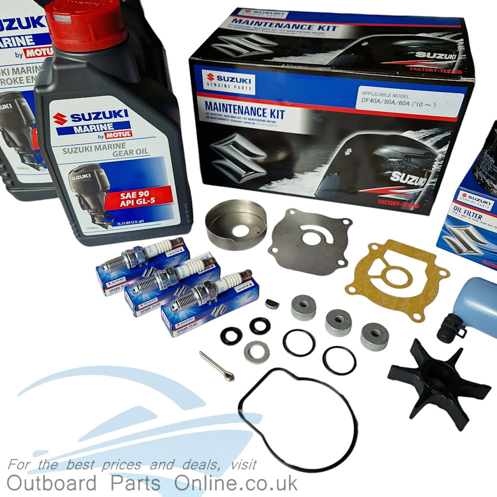 Ultimate Suzuki DF40/50/60 Outboard Maintenance Kit with Oils (2010 ~)