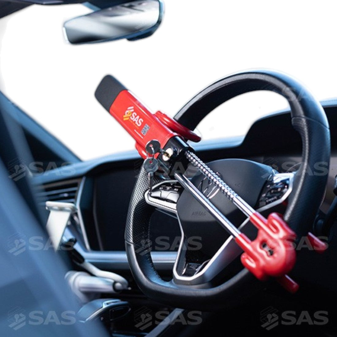 SAS Universal Crook Steering Wheel Lock - High Security Anti-Theft Device for Cars & Vans