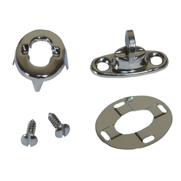 Turn button fastener kit with two hole bases