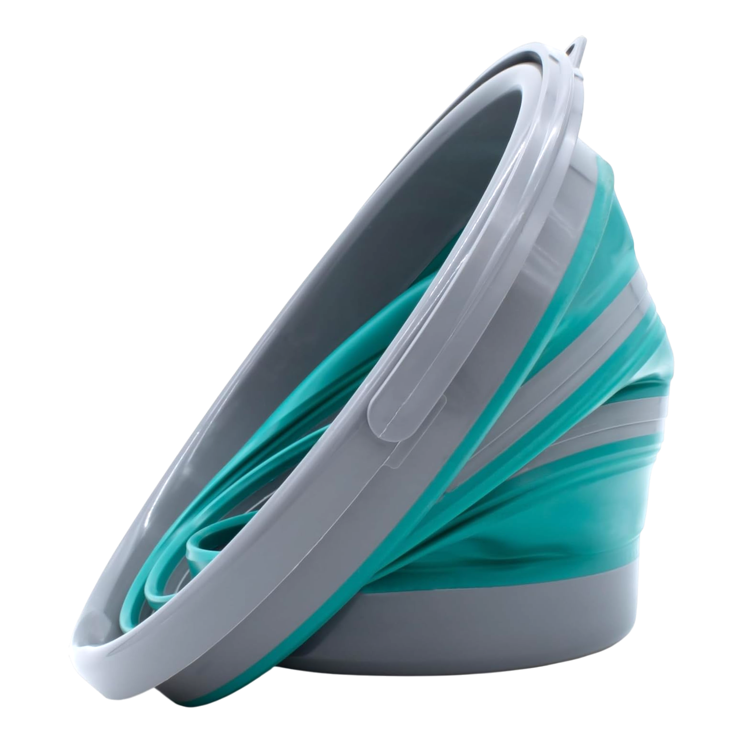 Turquoise and gray resistance band on a white background