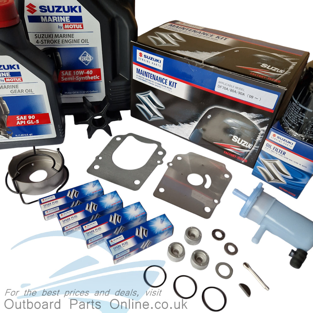 Ultimate Suzuki DF70/80/90 Outboard Maintenance Kit with Oils ('09 ~)