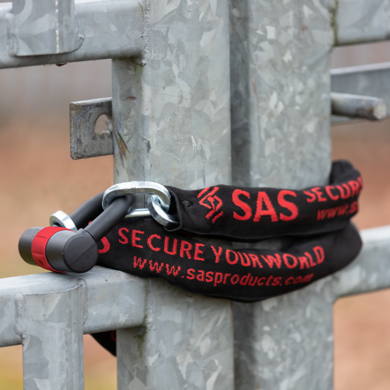 SAS 10mm Heavy Duty Security Square Chain & Padlock