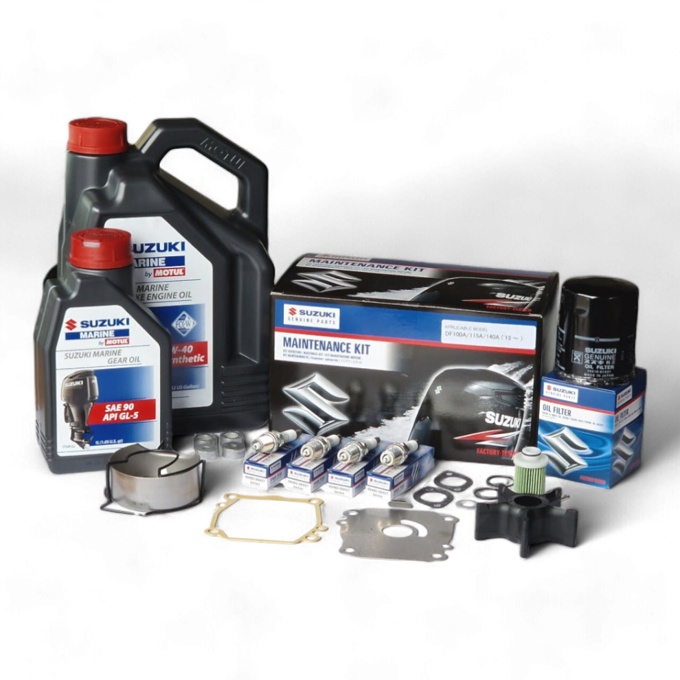 Ultimate Suzuki DF100/115/140 Outboard Maintenance Kit with Oils (2013 ~)