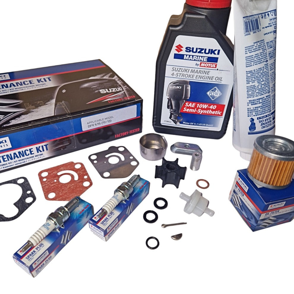 Ultimate Suzuki DF9.9/15 Outboard Maintenance Kit with Oils (2011 - 2013)
