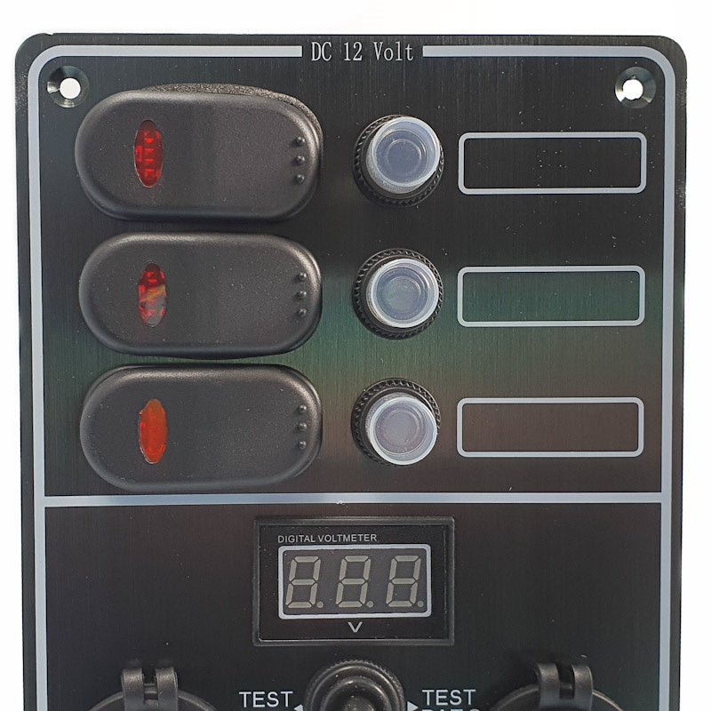 12V Switch Panel 3 Gang