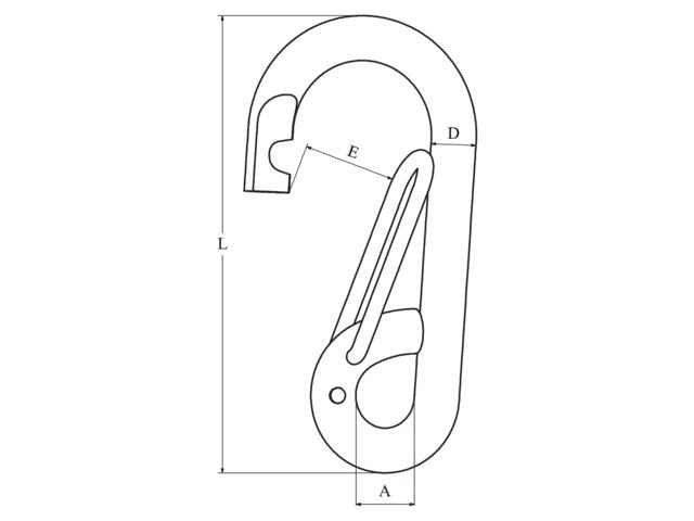 Talamex S/S Carbine Hook Oval/Eye 12mm - 74.229.122