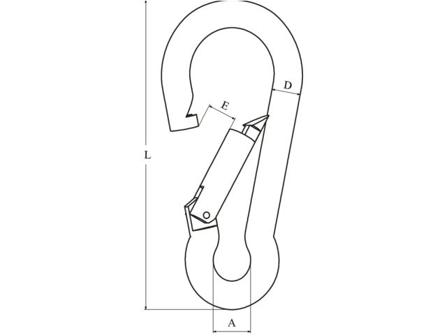 Talamex S/S Carbine Hook 100mm - 74.225.100