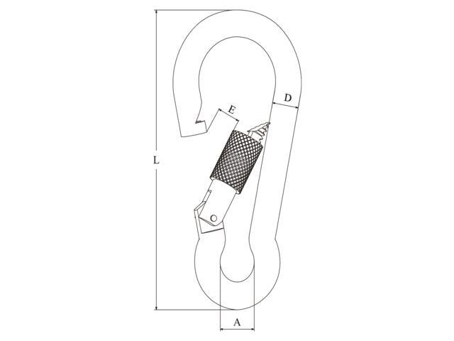 Talamex S/S Carbine Hook/Screw Lock 80mm - 74.227.080