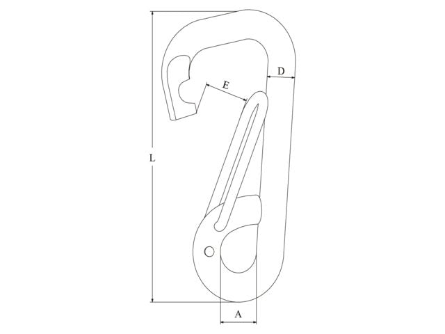 Talamex S/S Carbine Hook Asym/Eye 10mm - 74.230.102