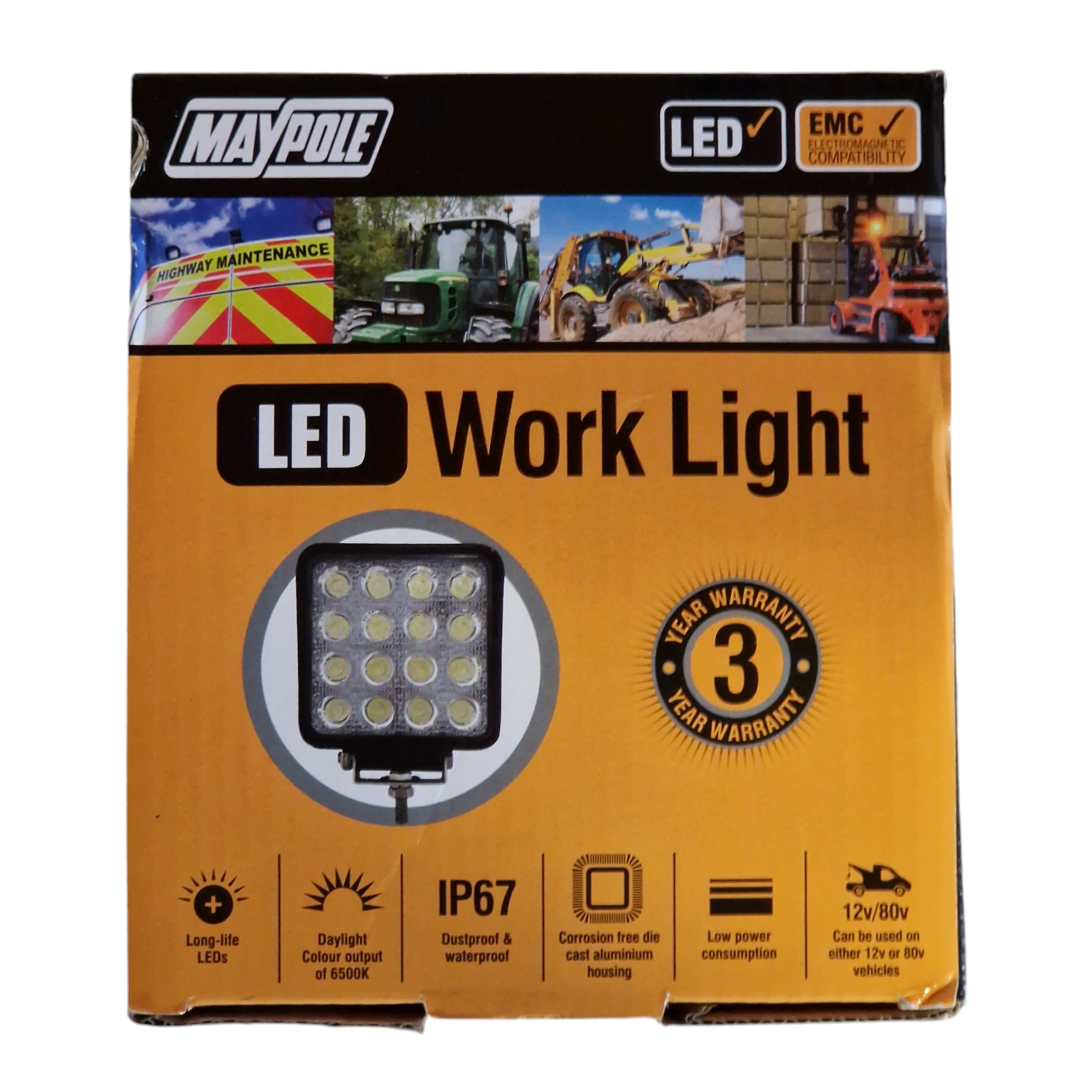 Maypole LED Square Work Light - 3800 Lumens