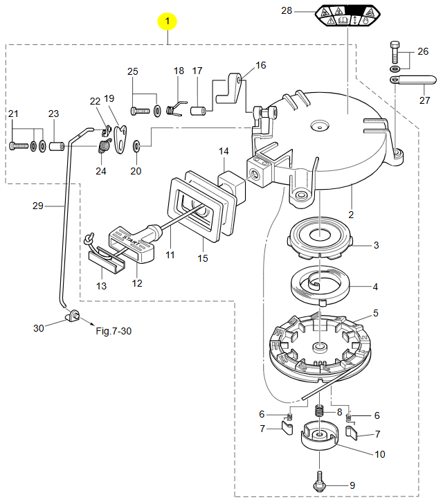 Mercury & Tohatsu 4/5/6hp Recoil Starter Kit - Four-Stroke
