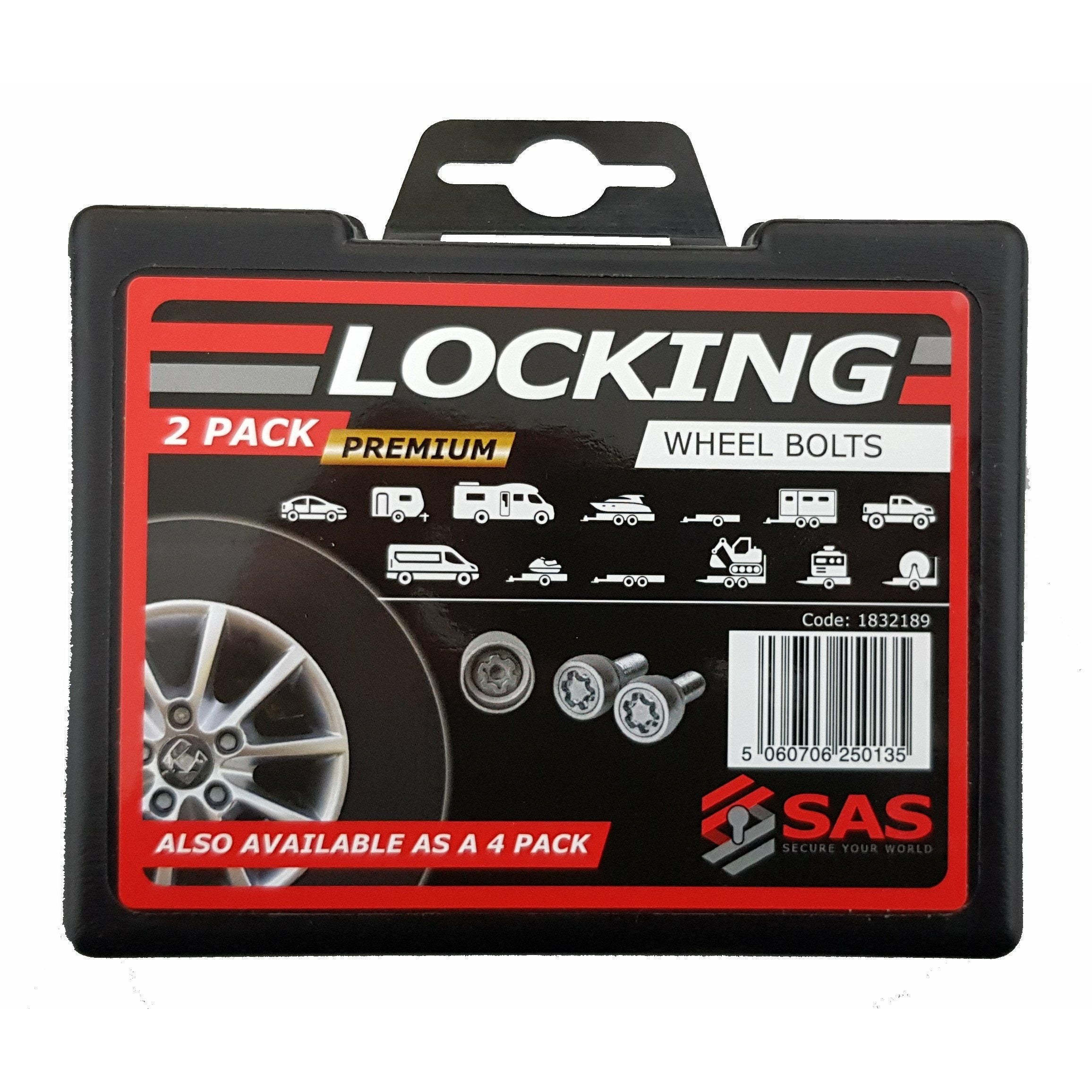 SAS Premium Locking Wheel Bolts – 2 Pack