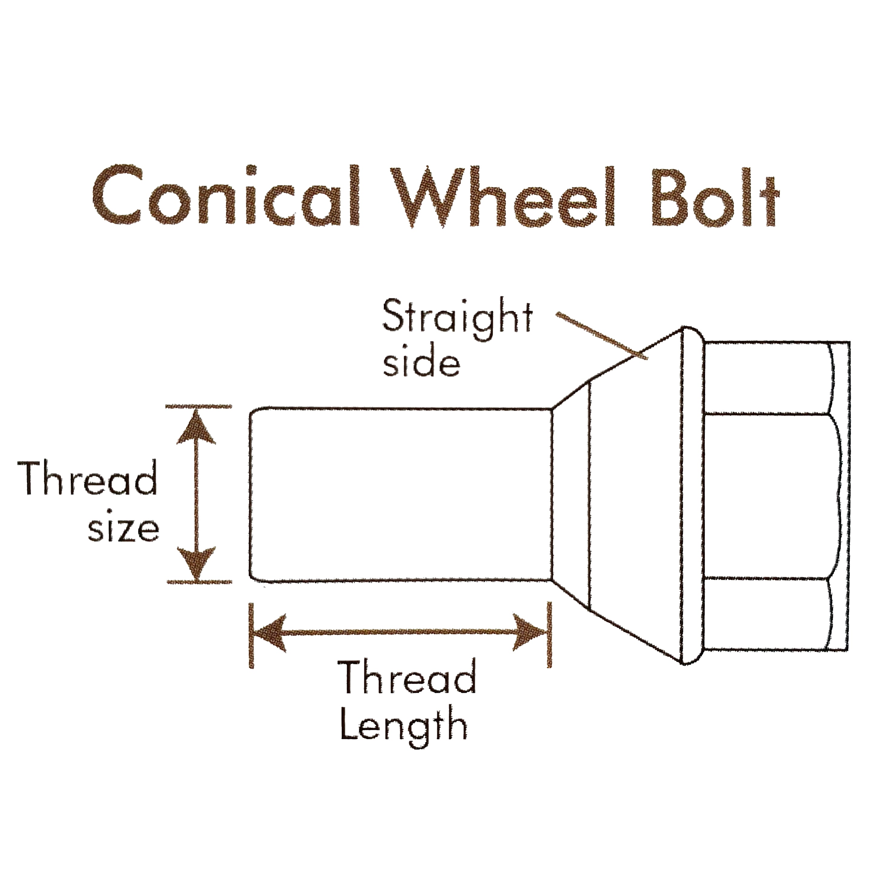 M12 Conical Wheel Bolt