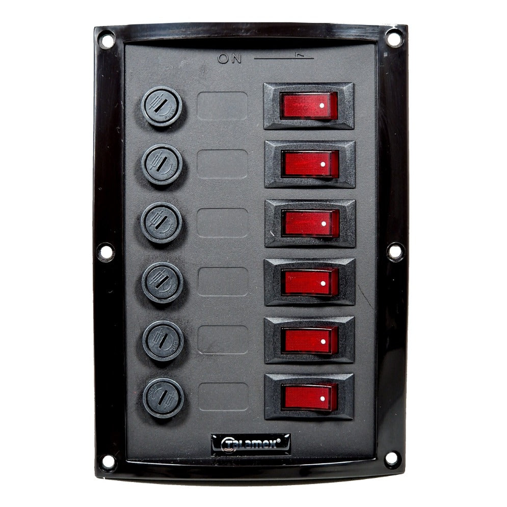 Switch Panel 6-Fuses Black 14577006