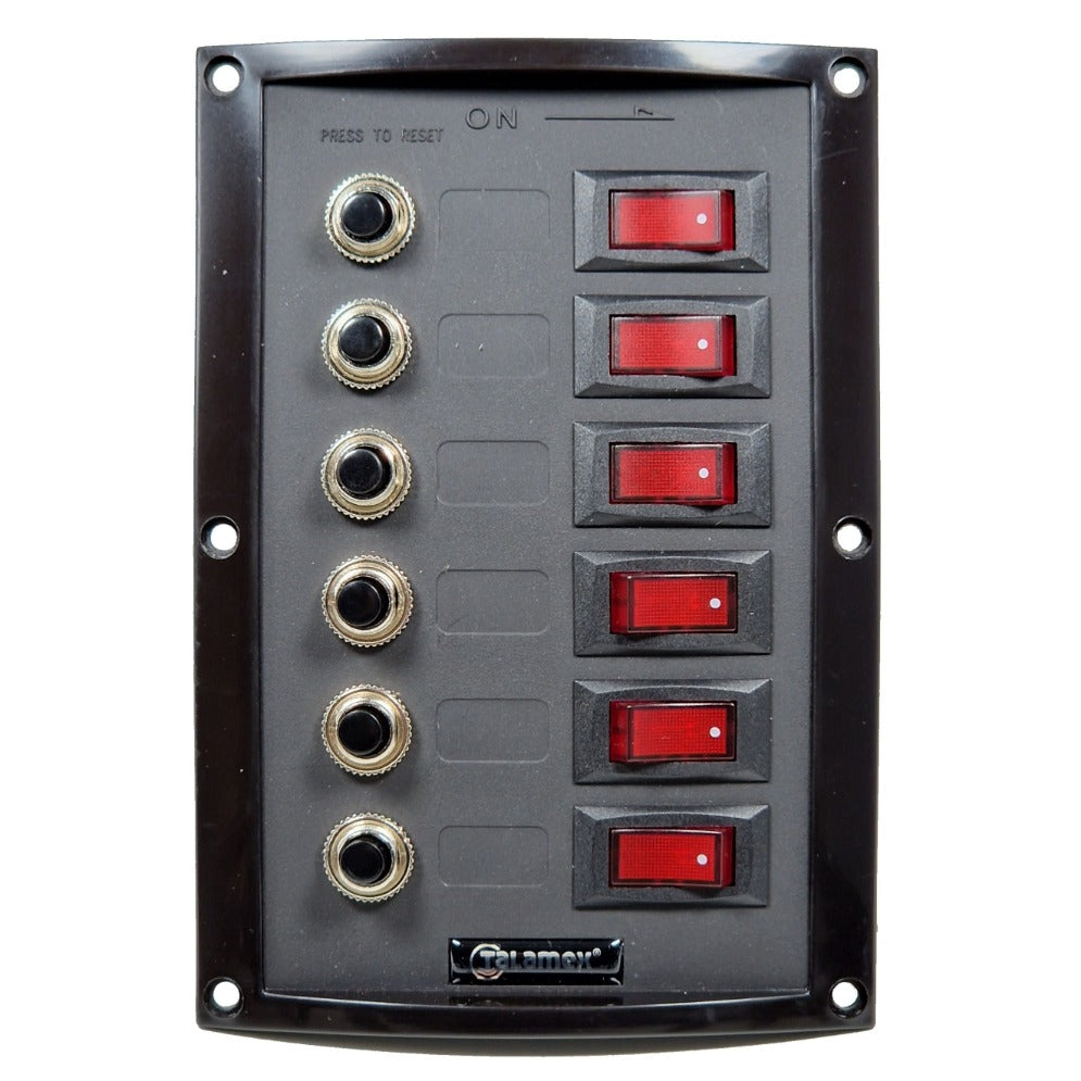Switch Panel 6-Fuses Black 14577046