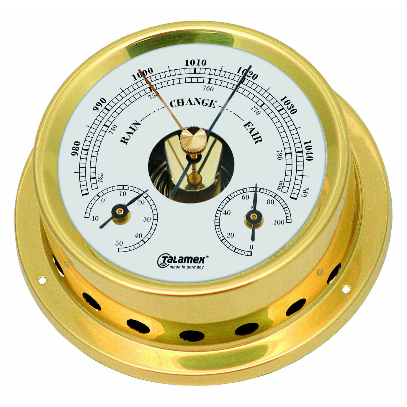 Talamex Baro/Thermo/Hygrometer Polished Brass 125/100MM 21421134