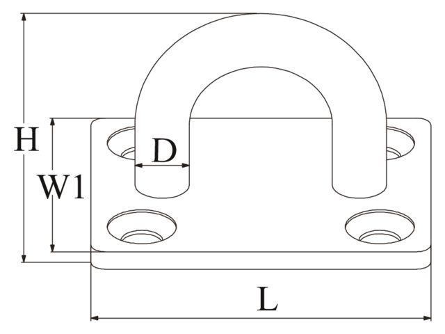 Pad Eyes Square - M5